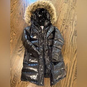 Girls Appaman black shiny puffer coat